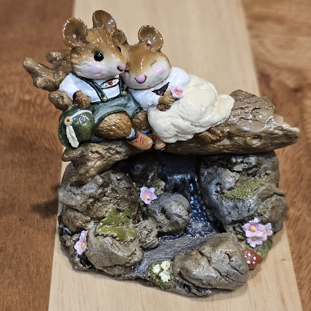 Wee Forest Folk FS-4‎ Mountain Stream Retired Signed WP, No WFF Box 1991